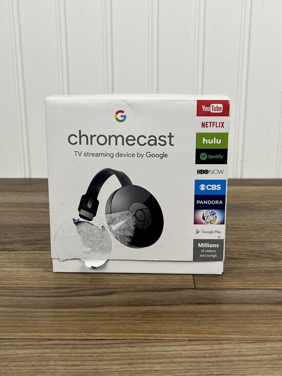 google Other - Google Chromecast NC2-6A5 HDMI TV Streaming Media Dongle Black 1080p Wi-Fi